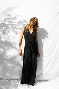 Tuta con cintura in jersey crepe Kaos