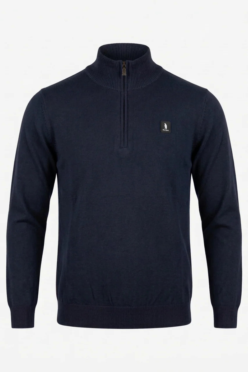 Maglione uomo Refrigue a collo alto e mezza zip