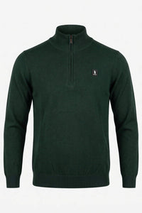 Maglione uomo Refrigue a collo alto e mezza zip