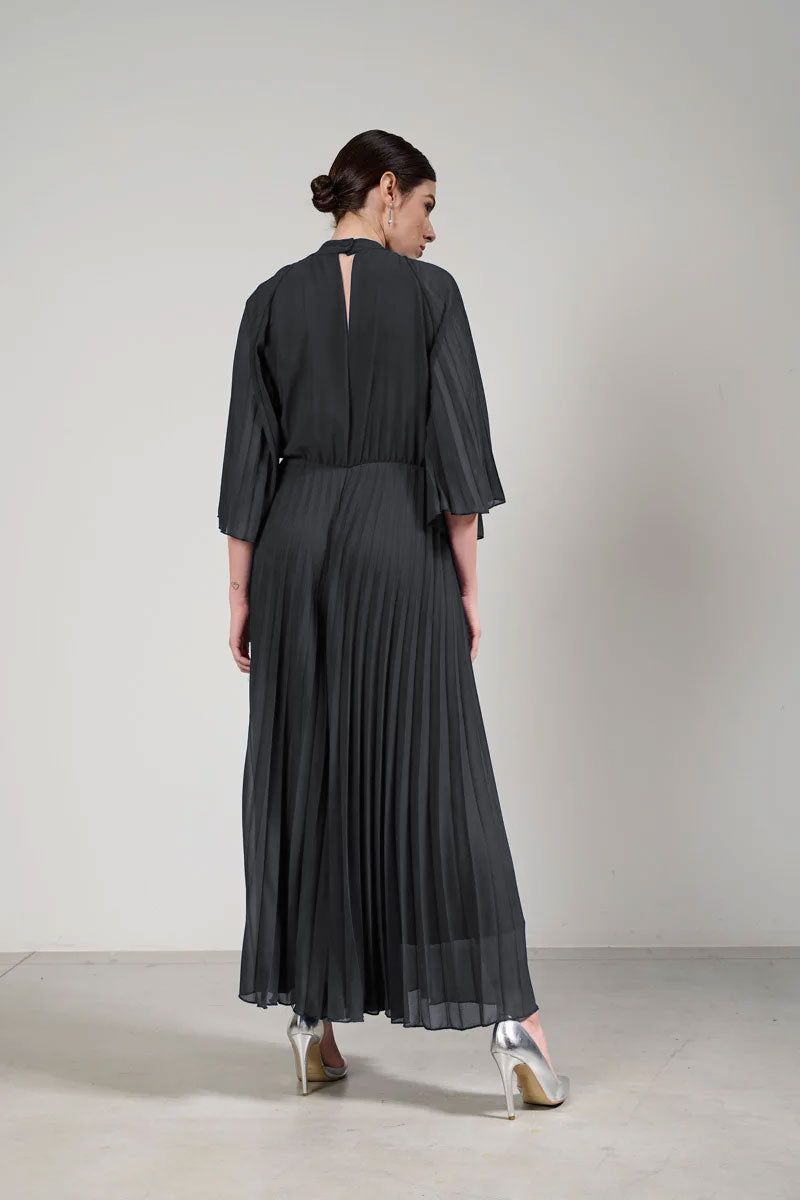 Tuta plissè in georgette Kaos