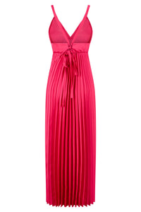 Abito in raso plissettato con fiocco Kaos