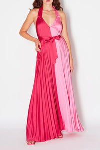 Abito bicolore plissè Kaos