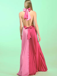 Abito bicolore plissè Kaos