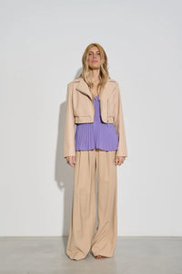 Top plissè in georgette Kaos