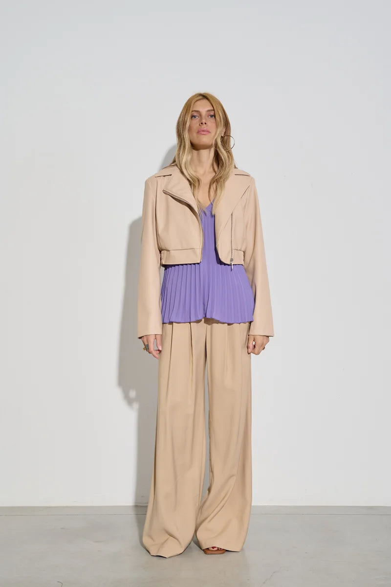 Top plissè in georgette Kaos