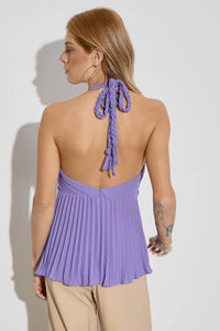 Top plissè in georgette Kaos