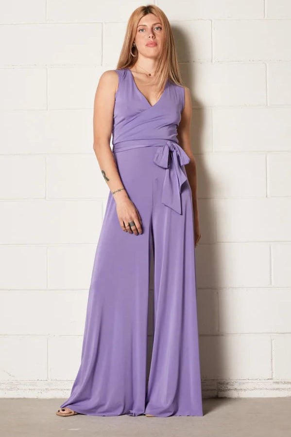 Tuta con cintura in jersey crepe Kaos