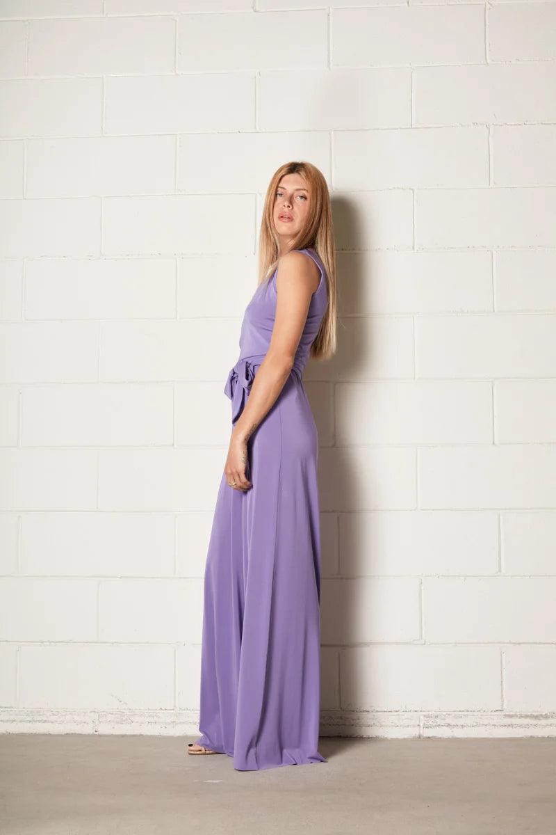 Tuta con cintura in jersey crepe Kaos