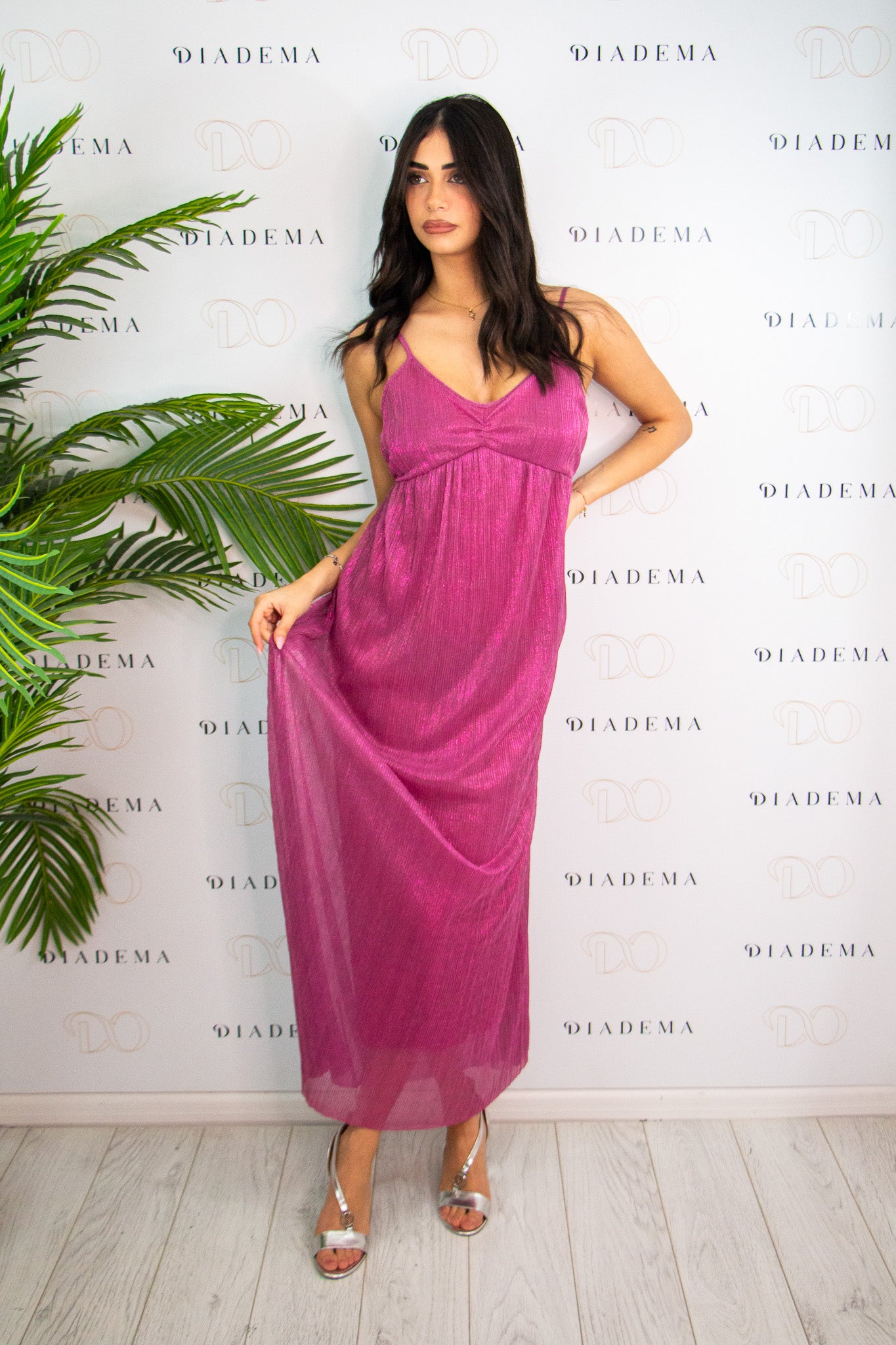 Abito lungo in lurex Kaos