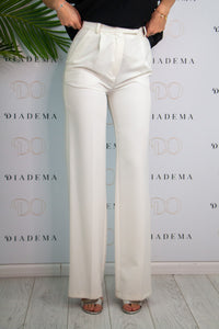 Pantalone donna bianco elegante