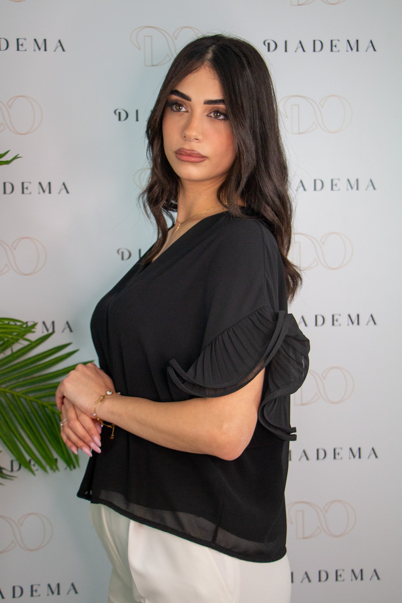 Blusa donna con rouches Kaos