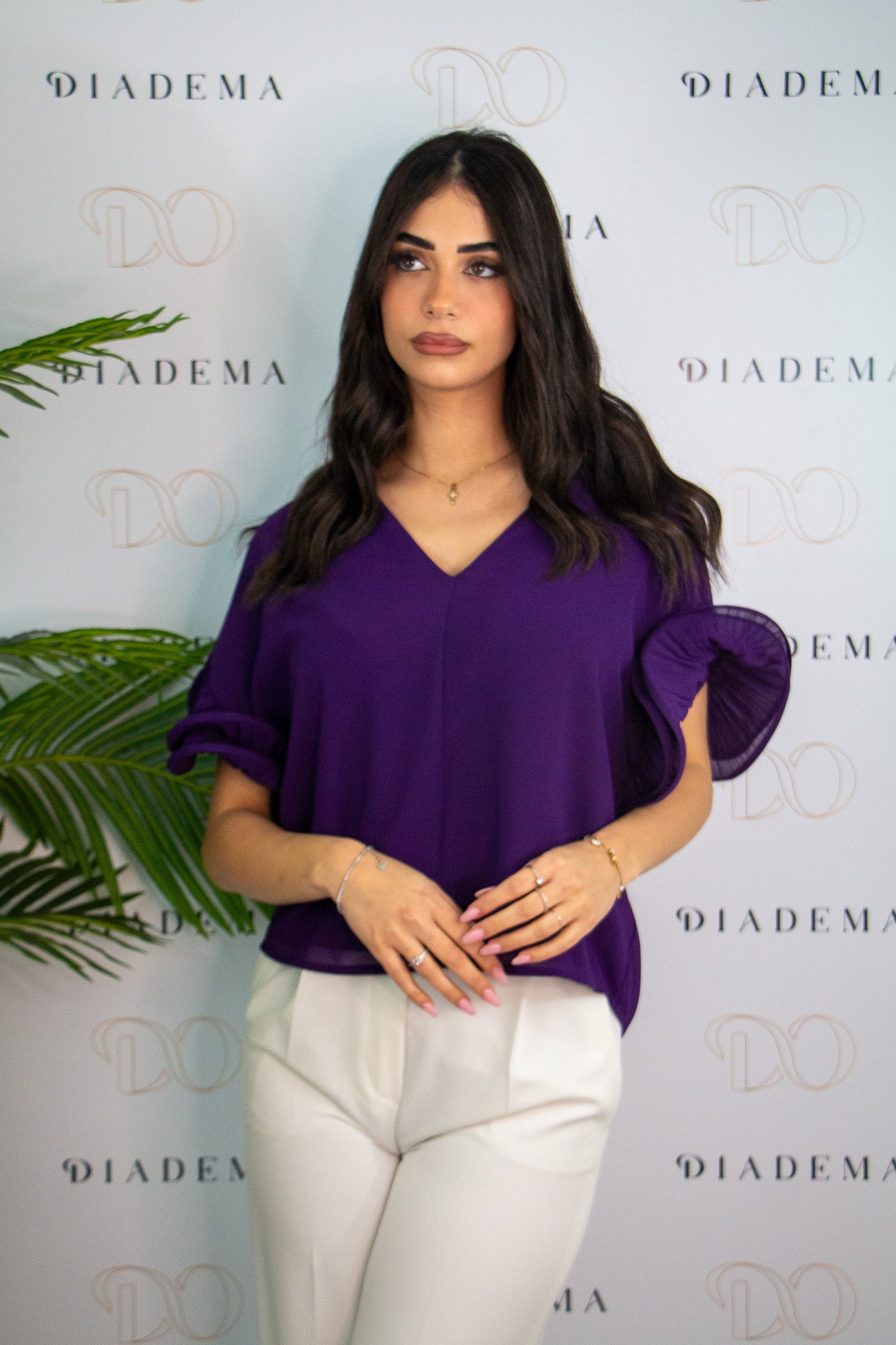 Blusa donna con rouches Kaos