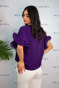 Blusa donna con rouches Kaos