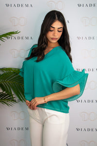 Blusa donna con rouches Kaos