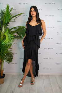 Abito asimmetrico con volant Kaos