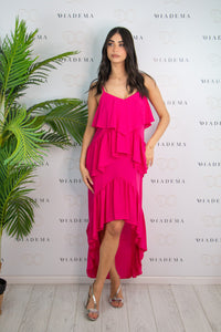 Abito asimmetrico con volant Kaos