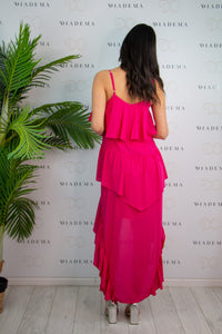 Abito asimmetrico con volant Kaos