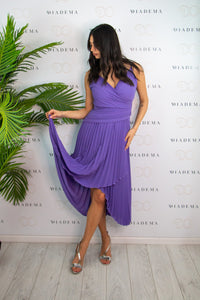 Abito plissé con scollo a cuore Kaos