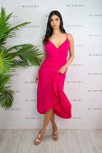 Abito plissé con scollo a cuore Kaos