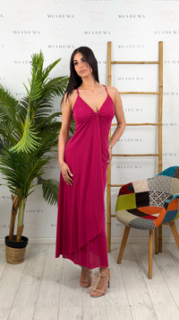 Abito lungo fucsia Kaos