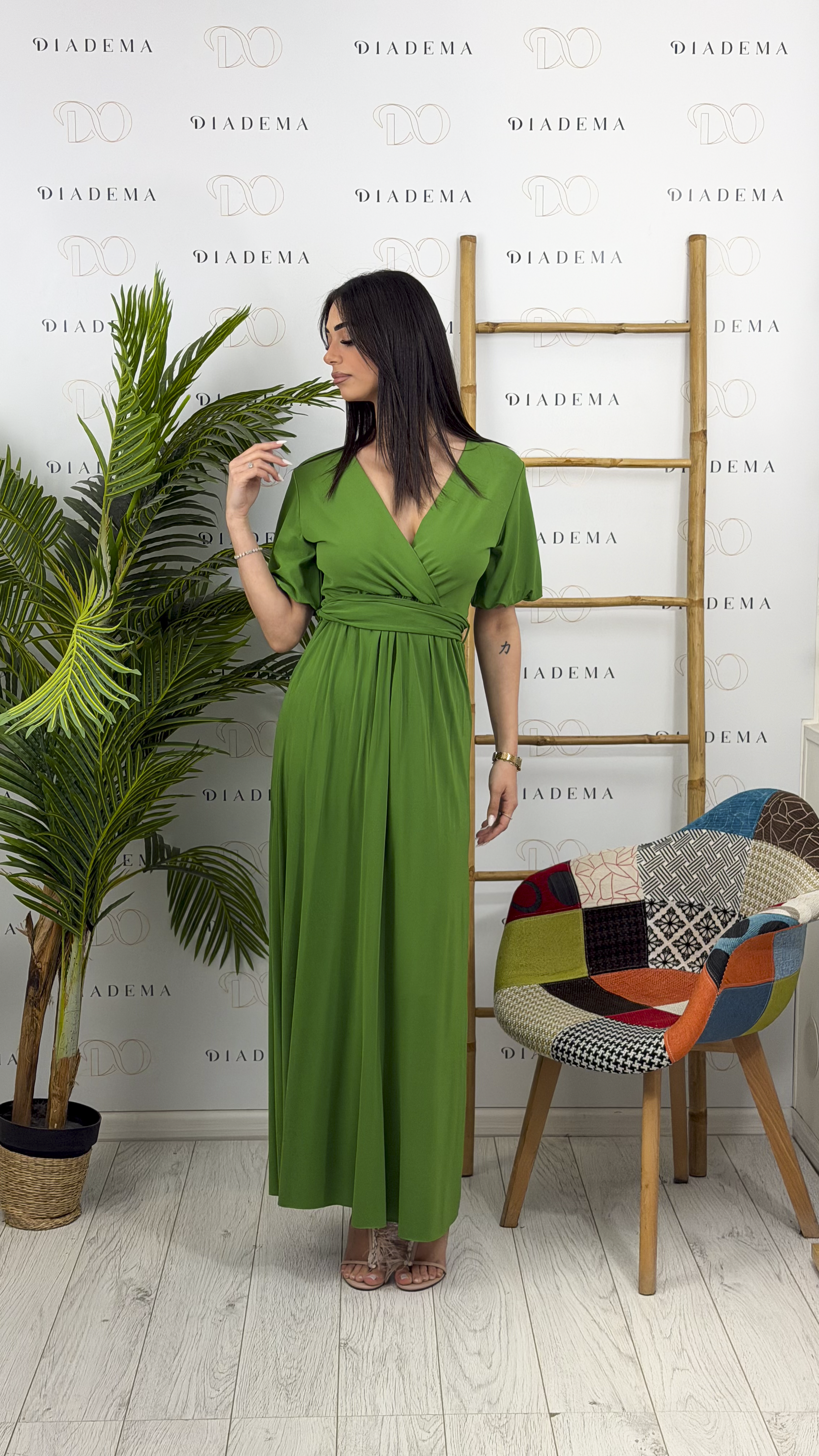 Abito lungo verde Kaos
