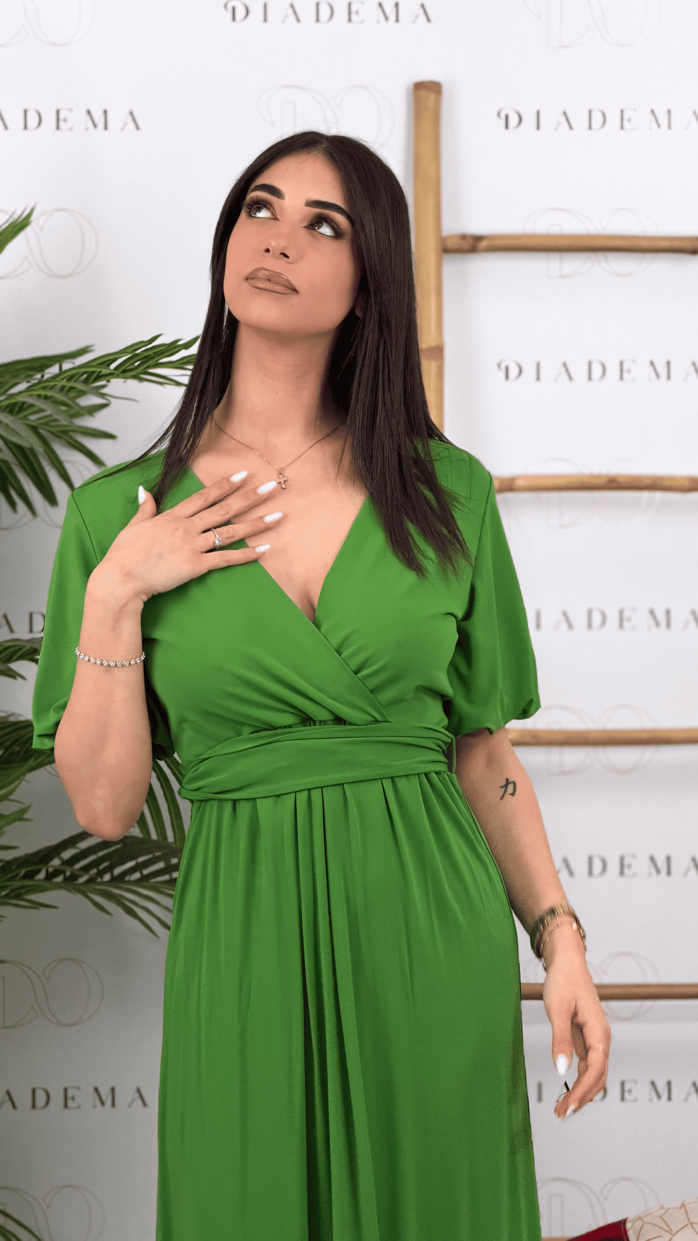 Abito lungo verde Kaos