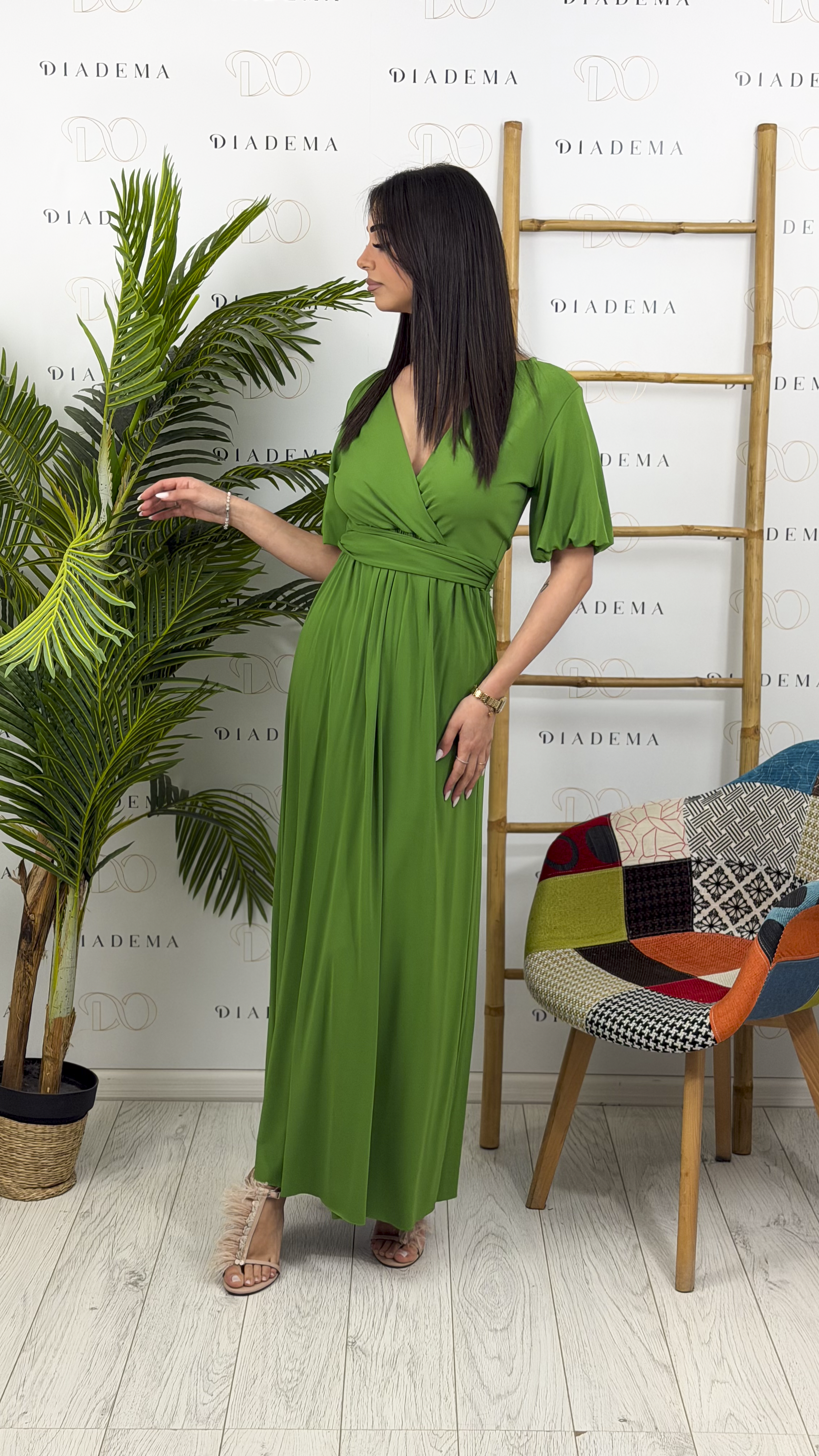 Abito lungo verde Kaos