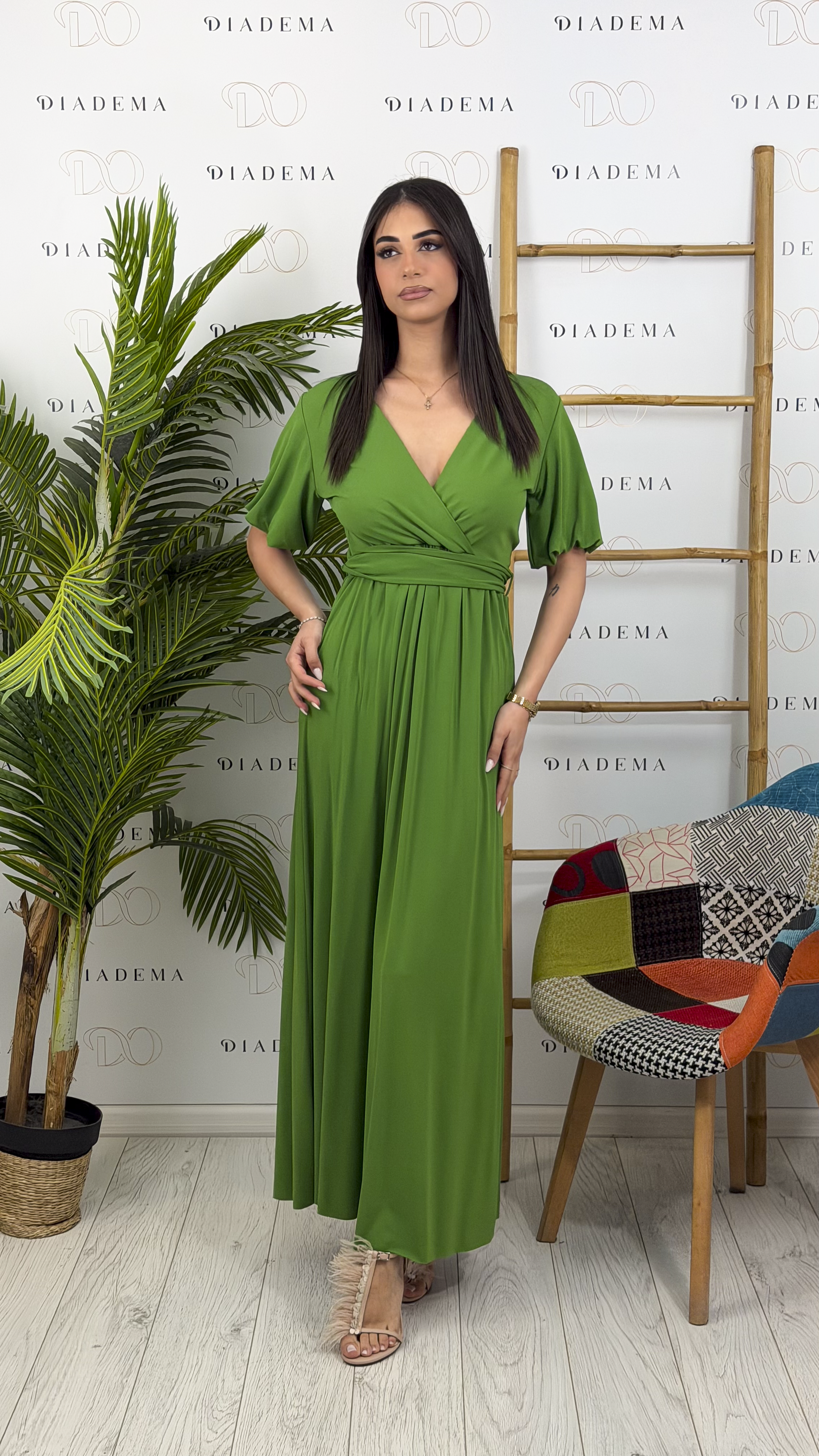 Abito lungo verde Kaos