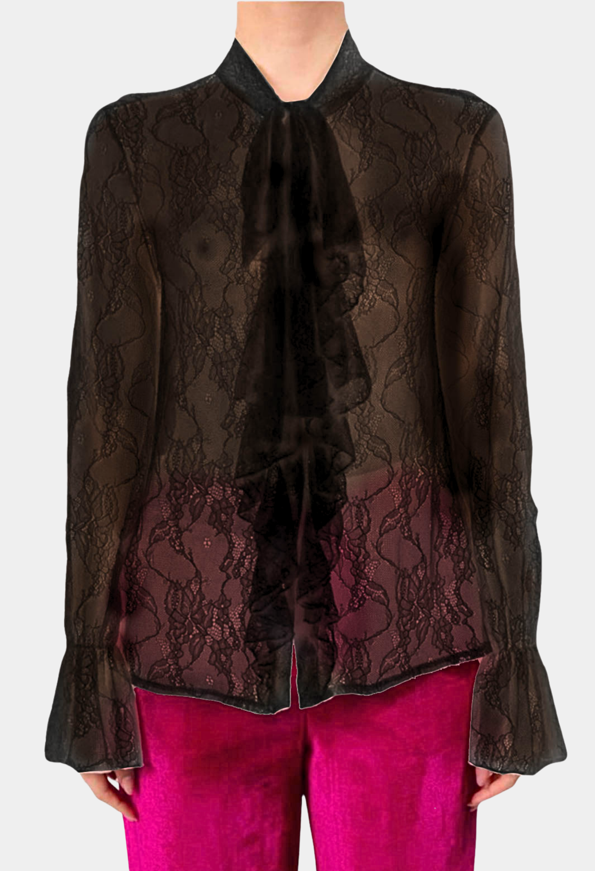 Camicia pizzo volant KAOS