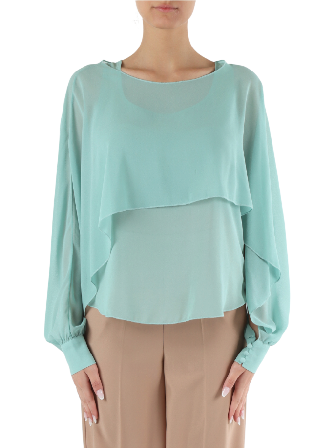 Blusa doppiata in georgette Markup
