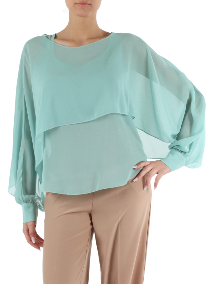 Blusa doppiata in georgette Markup