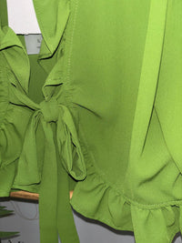 Blusa aperta con rouches Kaos