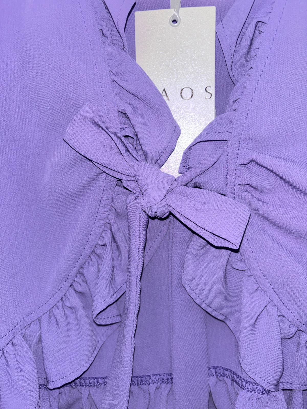 Blusa aperta con rouches Kaos