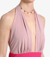 Abito lungo plissé in georgette Kaos